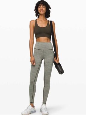 lululemon athletica High-Rise Heathered Olive Align Leggings no tag